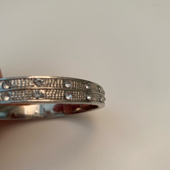 Silver rhinestone bangle. - Picture 3 of 4